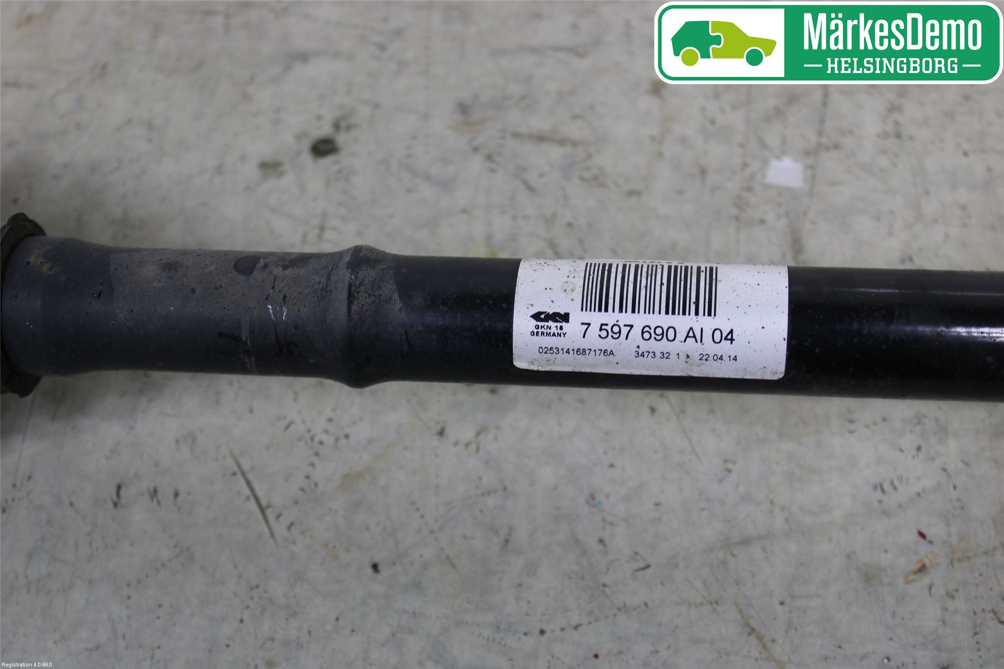 BMW 3 F30/F31/F80 12-19 Drivaksel Bak Kompl Høyre