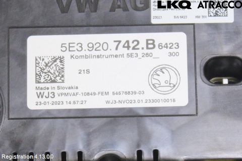 Skoda OCTAVIA (NX) 20- Instr Kombinert