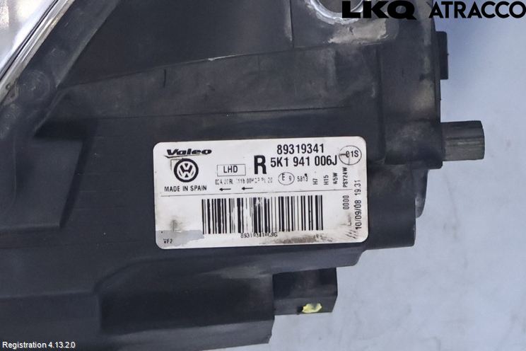 Volkswagen VW GOLF VI 09-13 Frontlykt Høyre