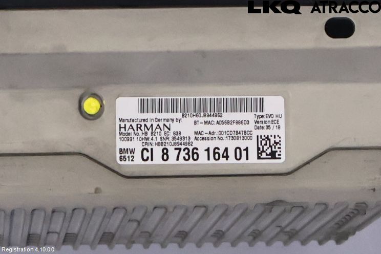 BMW 5 G30/G31/F90 17-23 Stereo Radio Med Cd