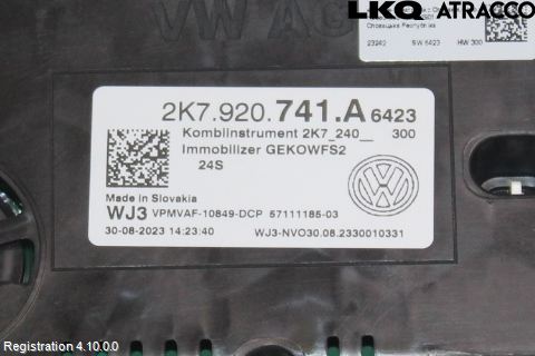 Volkswagen VW CADDY 21- Instr Kombinert