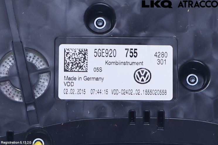 Volkswagen VW GOLF / E-GOLF VII 13-20 Instr Kombinert