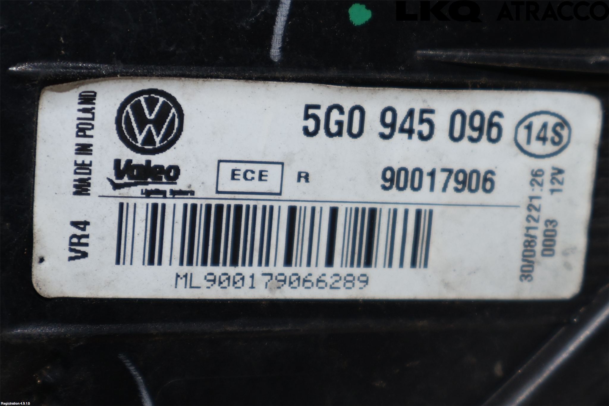 Volkswagen VW GOLF / E-GOLF VII 13-20 Baklykt Høyre