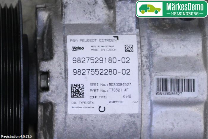 Peugeot 308 14-21 Varme Ac Kompressor