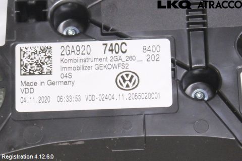 Volkswagen VW T-ROC 18- Instr Kombinert