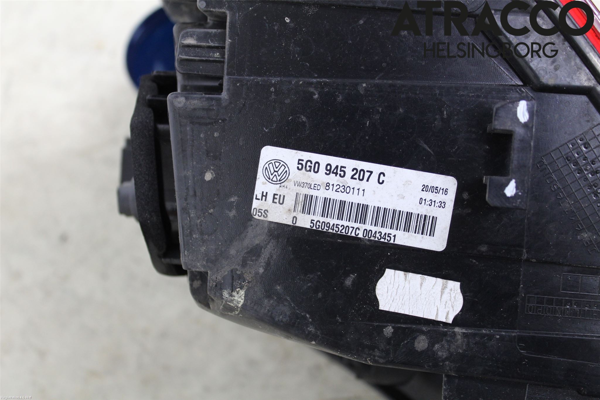 Volkswagen VW GOLF / E-GOLF VII 13-20 Baklykt Venstre