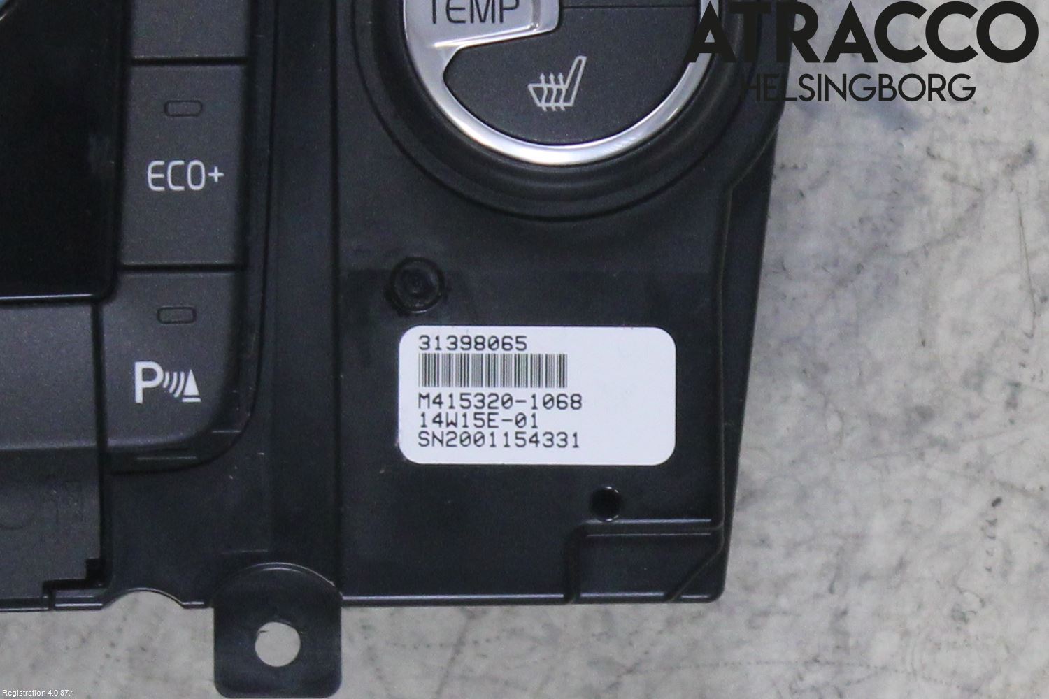 Volvo V70 14-16 Varme Ac Betjening-Display