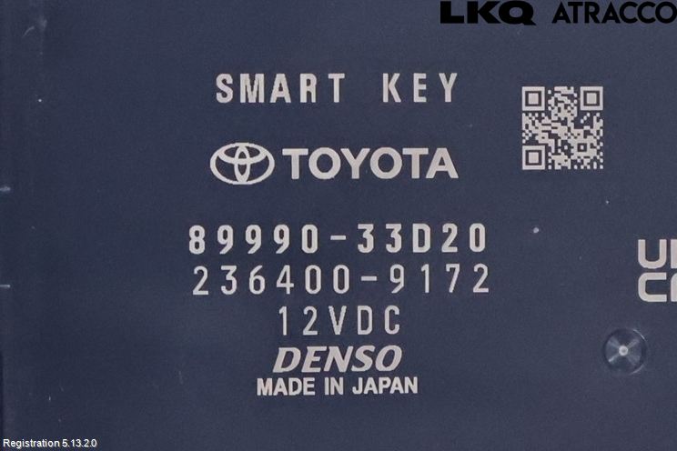 Lexus ES 250/300/330 Styrenhet Nyckellös System