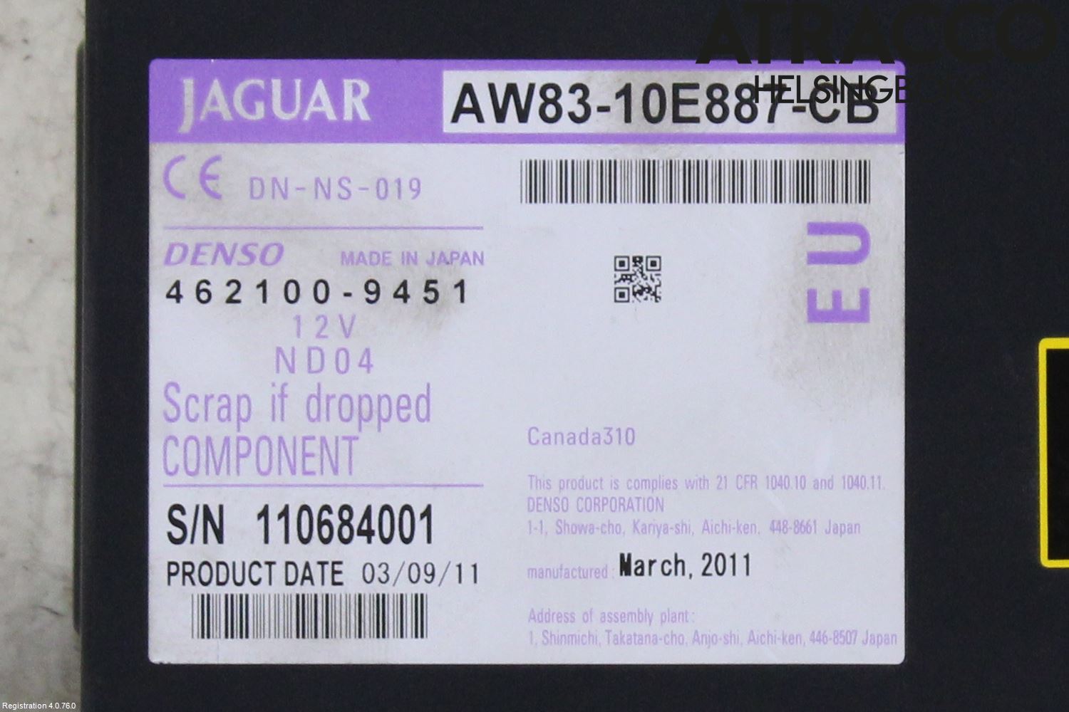 Jaguar XF 08-15 Stereo Dvd Spiller