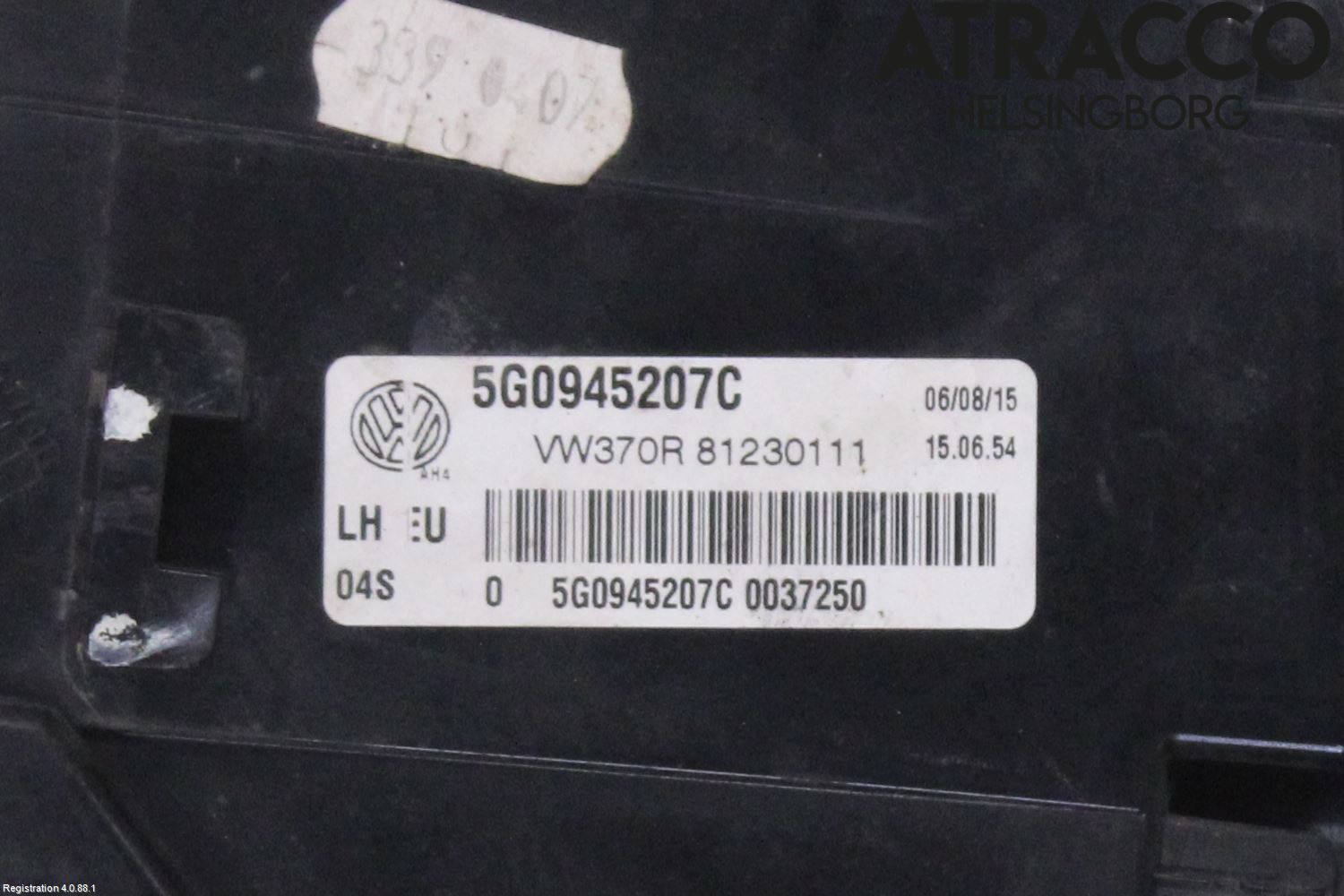Volkswagen VW GOLF / E-GOLF VII 13-20 Baklykt Venstre