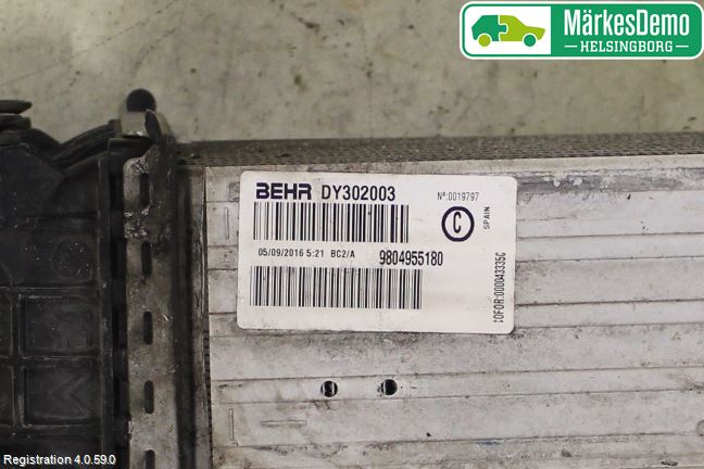 Peugeot 508 11-18 Intercooler Radiator