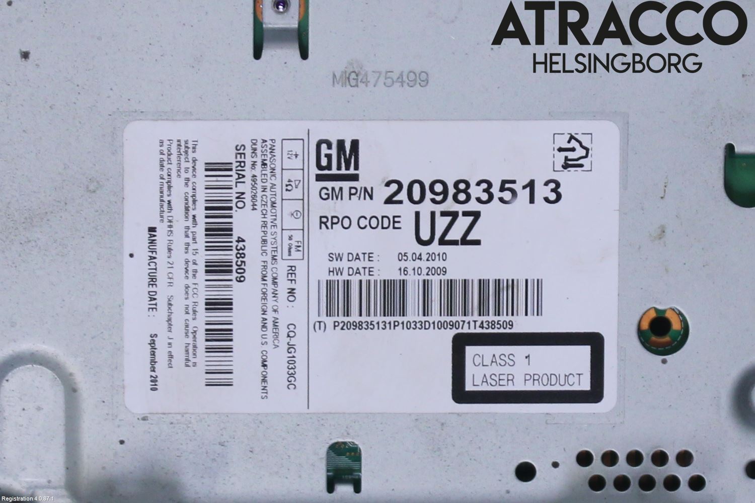Opel INSIGNIA 09-16 Stereo Radio Med Cd