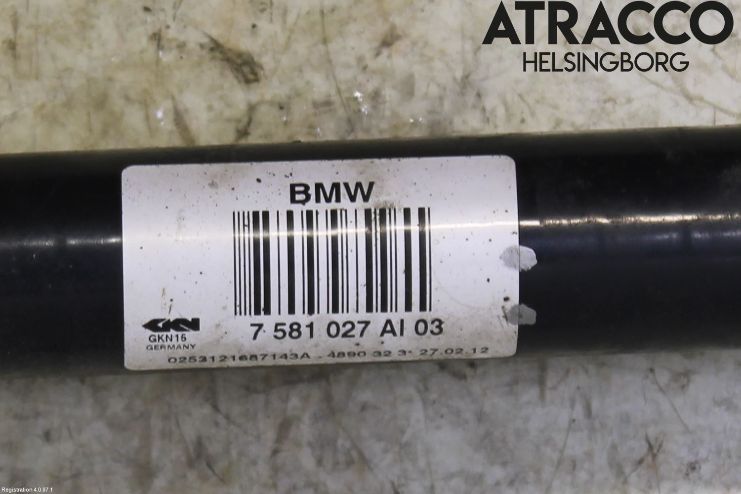 BMW 5 F10/F11/F18 09-17 Drivaksel Bak Kompl Venstre