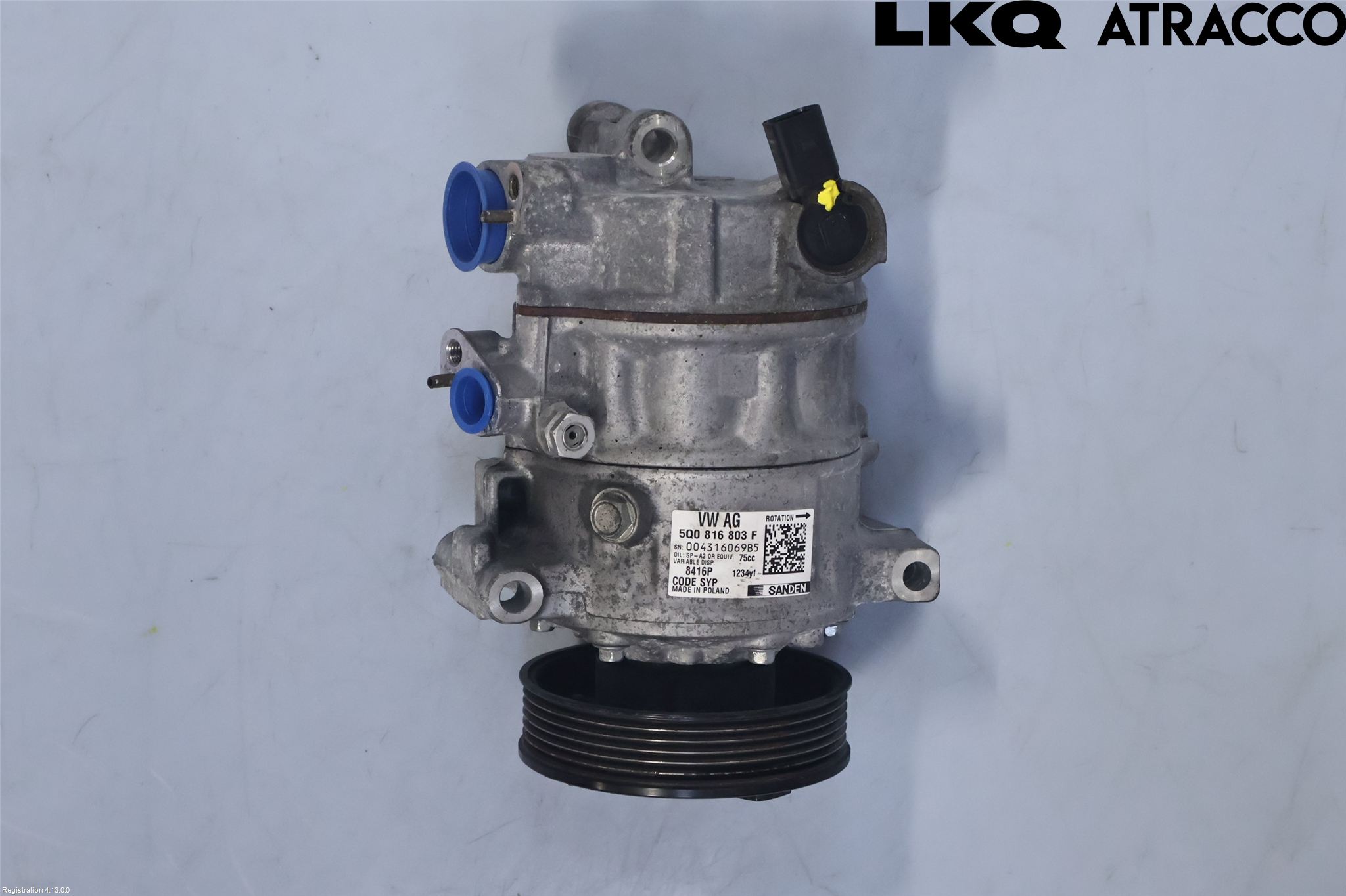 Volkswagen VW GOLF / E-GOLF VII 13-20 Varme Ac Kompressor