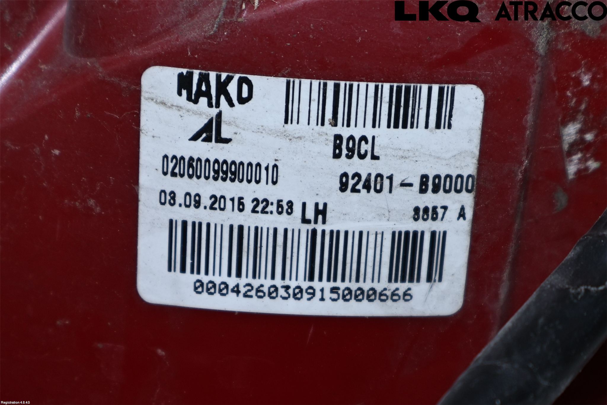 Hyundai i10 BA 14-16 Baklykt Venstre