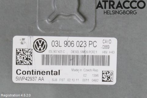 Volkswagen VW CADDY 11-15 Styreenhet Dieselpumpe