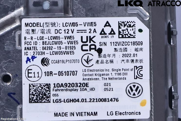Volkswagen VW ID.4 21- Instr Kombinert