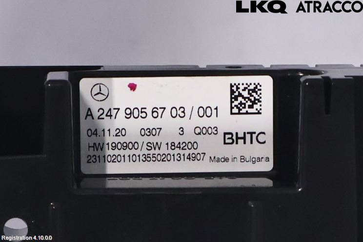 Mercedes-Benz MB B-KLASS (W247) 19- Varme Ac Betjening-Display