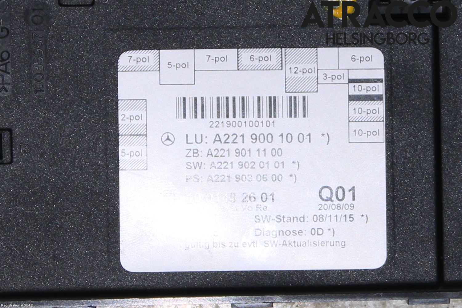 Mercedes-Benz MB S-KLASS (W221) 05-13 Styreenhet Dør