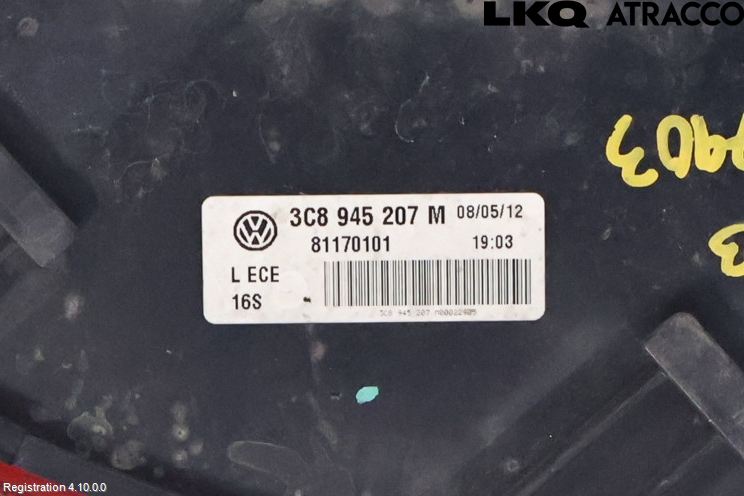 Volkswagen VW PASSAT CC 08-16 Baklykt Venstre