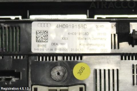 Audi A8/S8 4H 10-17 Varme Ac Betjening-Display
