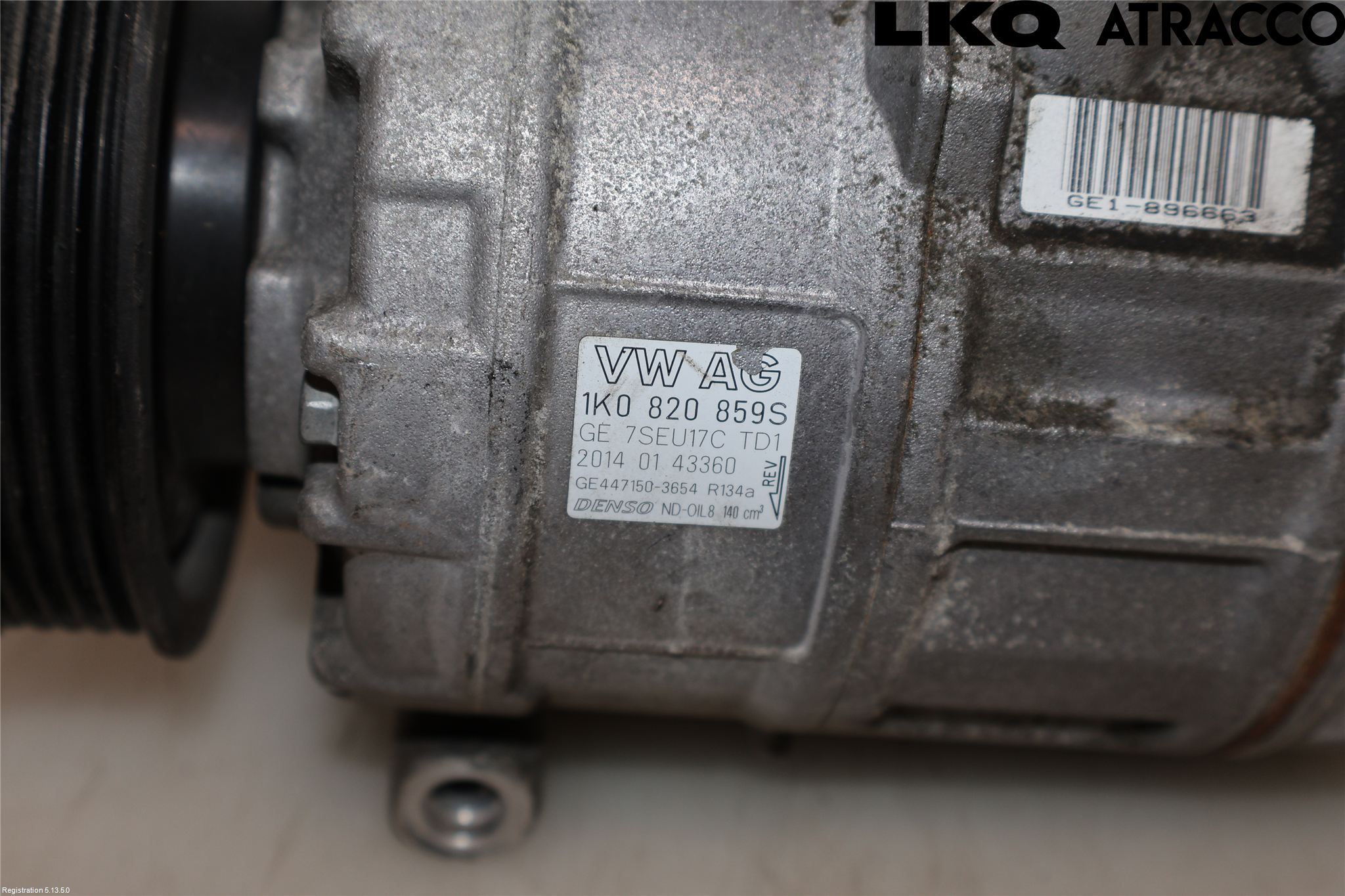 Volkswagen VW TOURAN 10-15 Varme Ac Kompressor