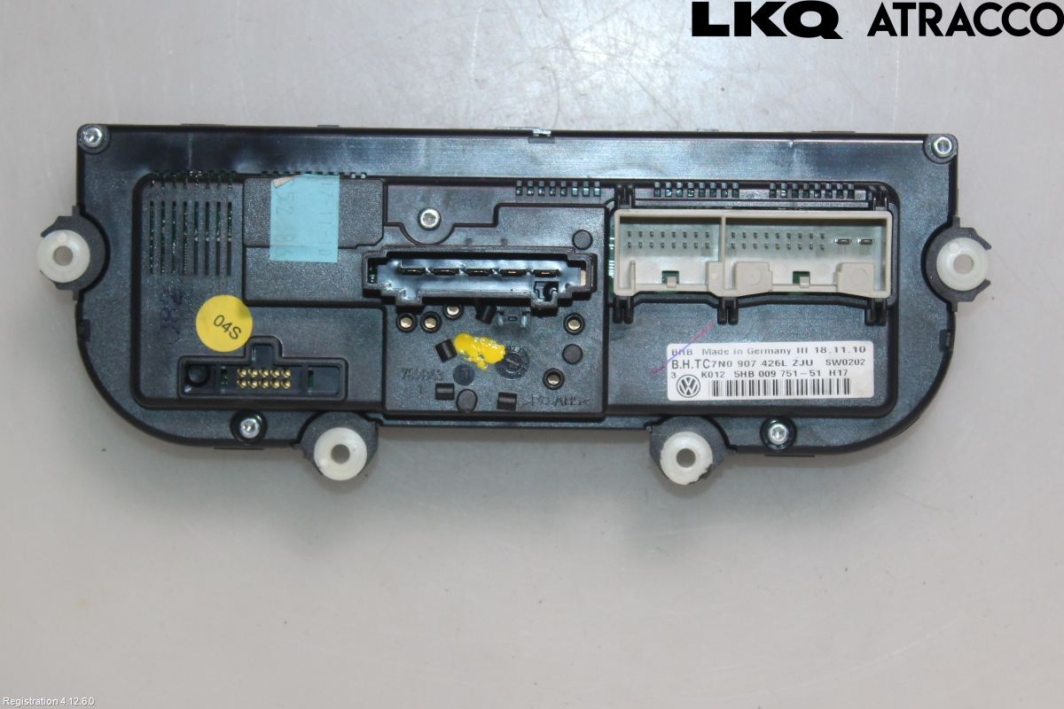 Volkswagen VW GOLF VI 09-13 Varme Ac Betjening-Display
