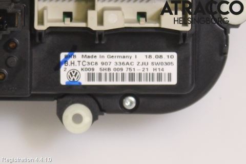 Volkswagen VW GOLF VI 09-13 Varme Ac Betjening-Display