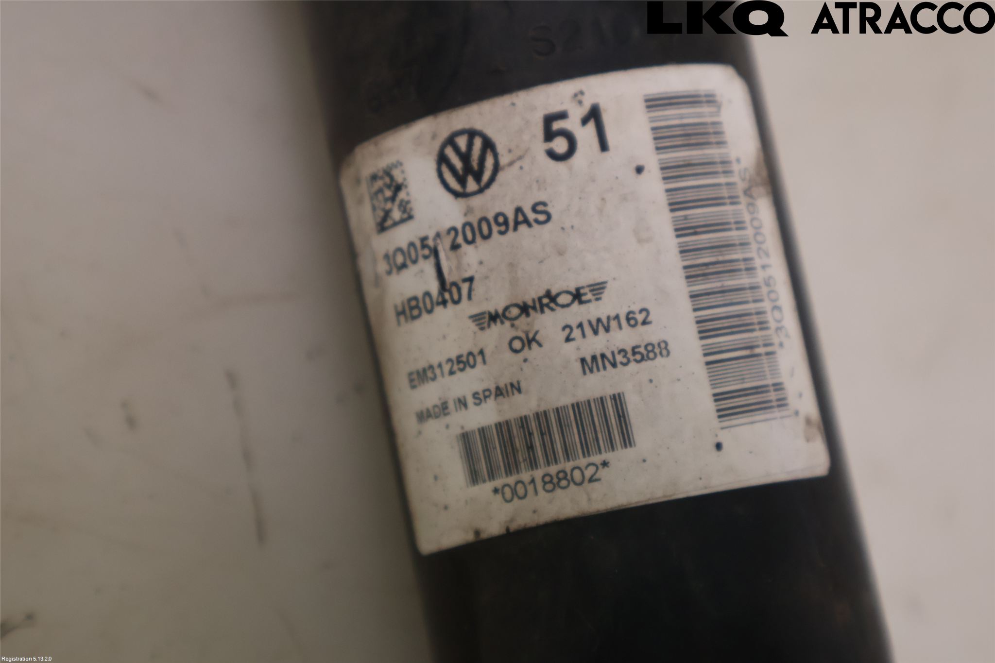 Volkswagen VW ARTEON 17- Støtdemper Bak