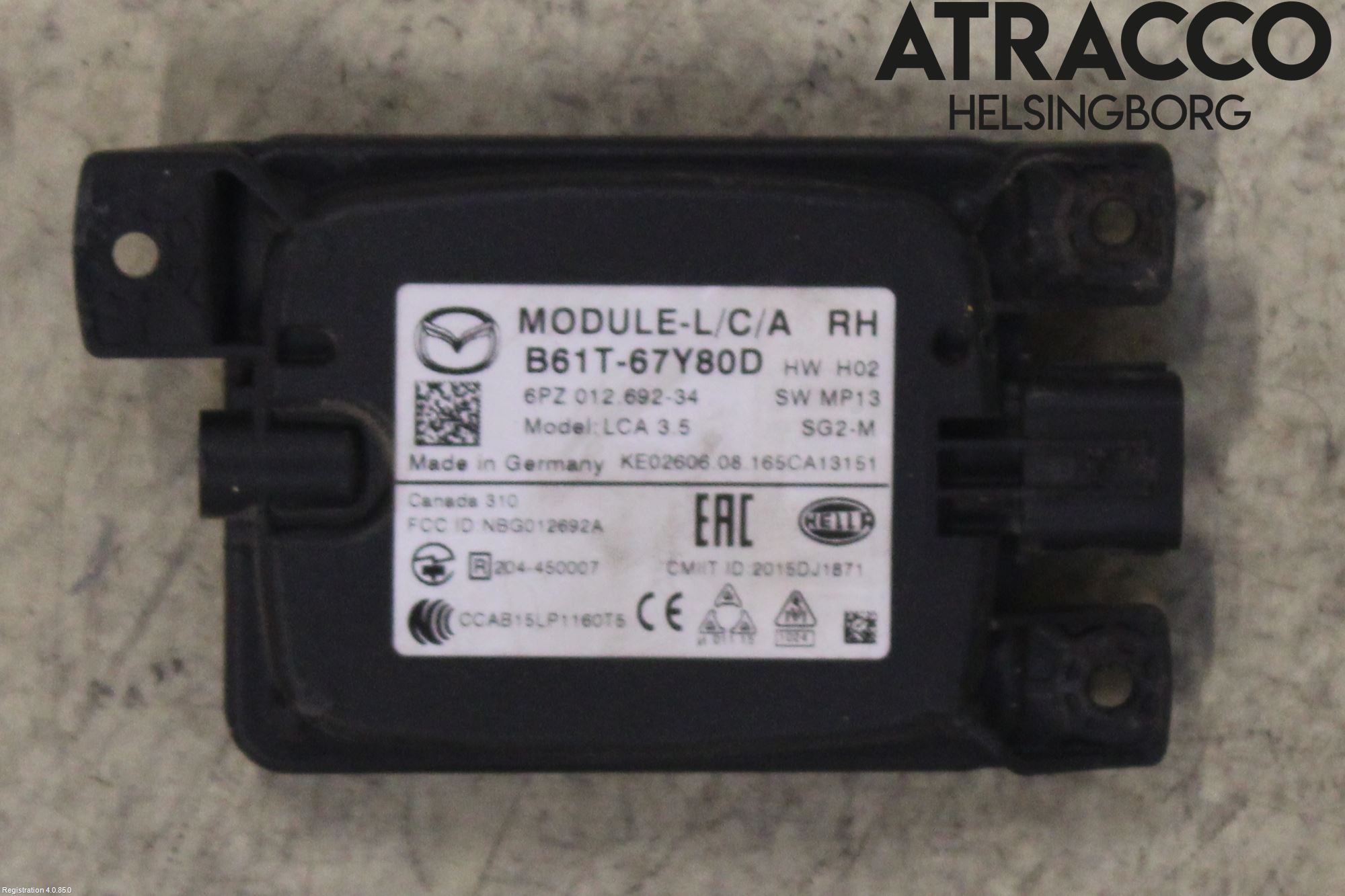 Mazda 3 III 14-19 Sensor Kollisjonsbeskyttelse