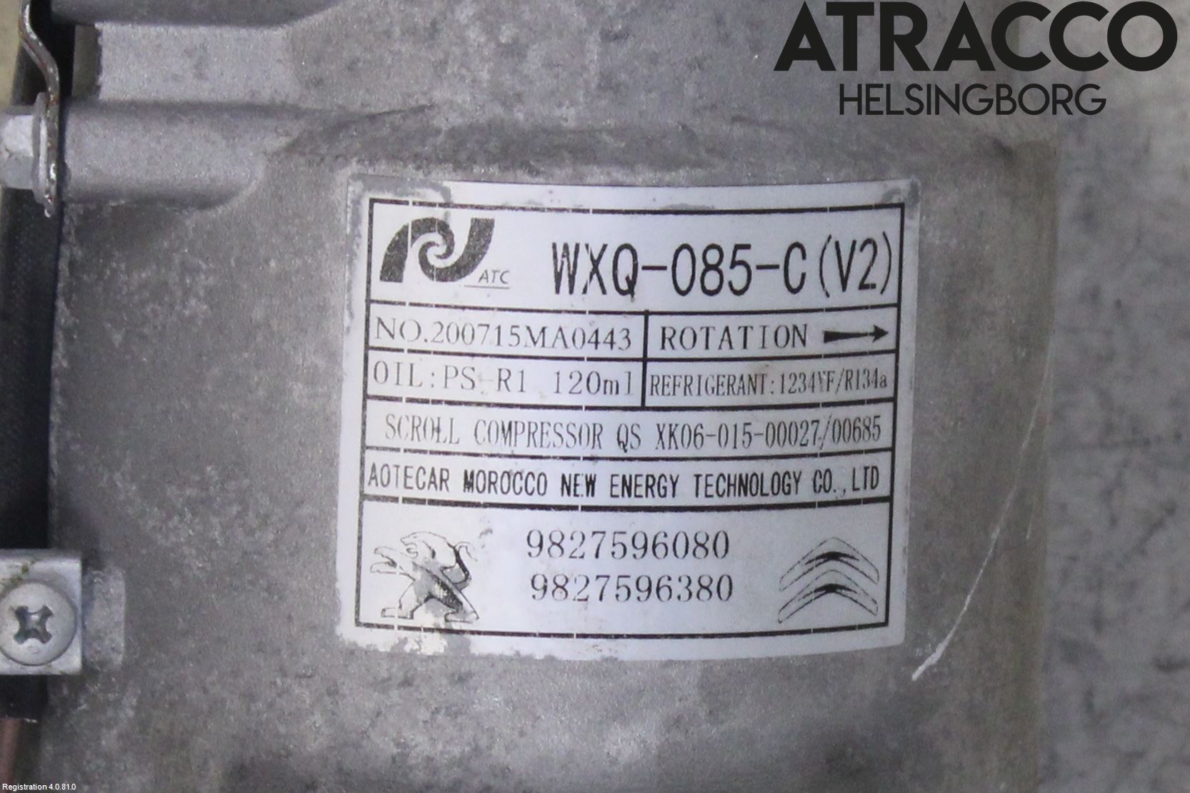 Peugeot 208/E-208 20- Varme Ac Kompressor