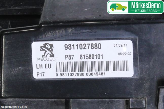 Peugeot 5008 17-24 Baklykt Venstre  På Luke(Indre