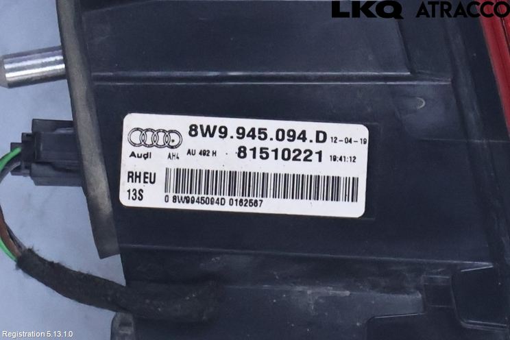 Audi A4 ALLROAD 17- Baklykt Høyre  På Luke(Indre)