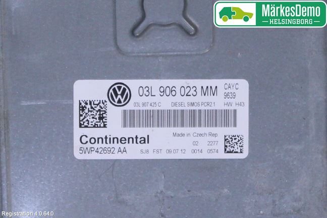 Volkswagen VW GOLF VI 09-13 Styreenhet Dieselpumpe