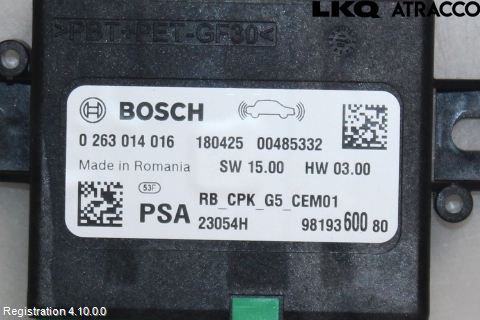 Peugeot 3008 17-24 Styreenhet Parkering