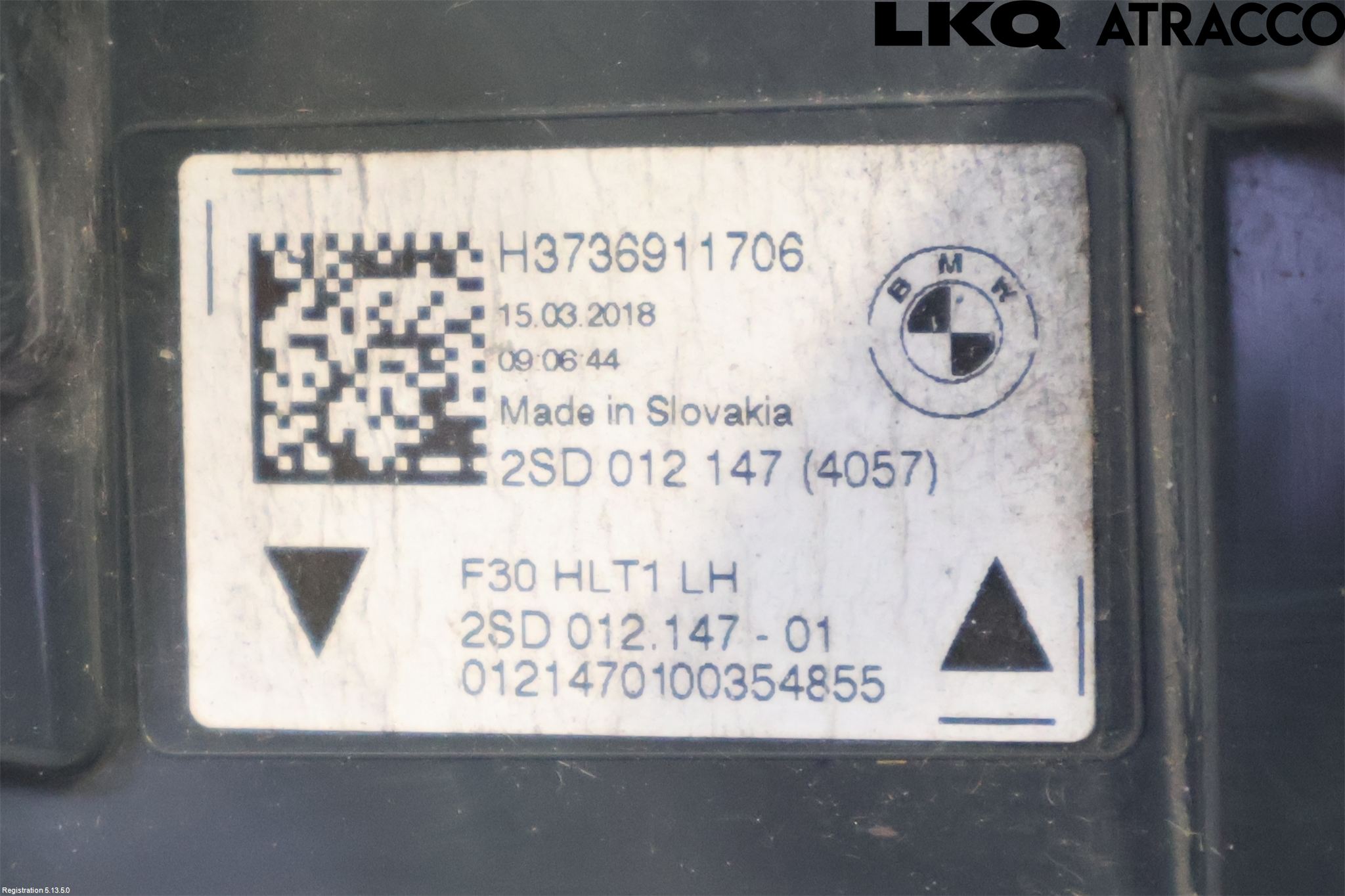 BMW 3 F30/F31/F80 12-19 Baklykt Venstre