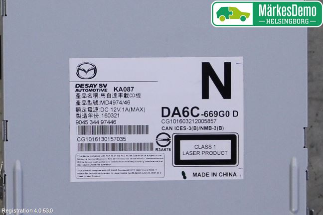 Mazda CX-3 Stereo Radio Med Cd