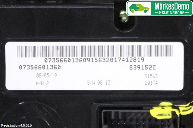 Fiat TIPO/CROSS 16- Varme Ac Betjening-Display