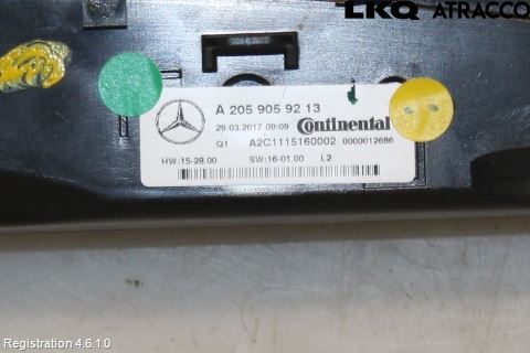 Mercedes-Benz MB C-KLASS (W205) 14-21 Varme Ac Betjening-Display