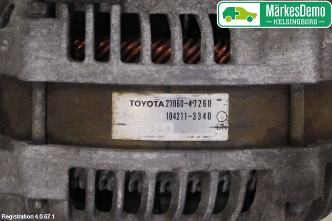 Toyota VERSO-S 11-16 Dynamo