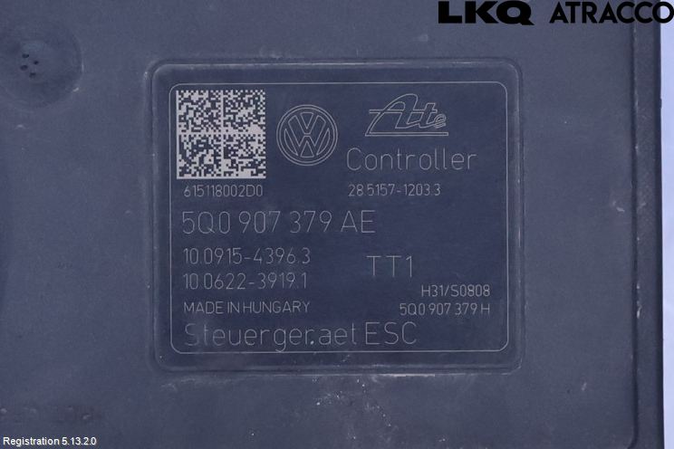 Volkswagen VW GOLF / E-GOLF VII 13-20 Abs Hydraulikkaggregat