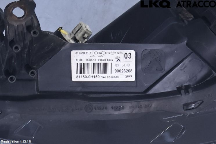 Peugeot 108 15-22 Frontlykt Venstre