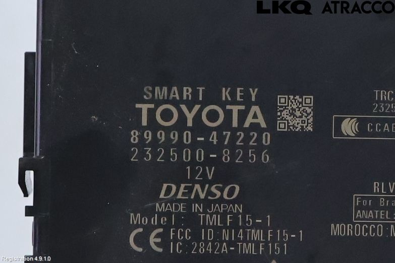 Toyota PRIUS (ZVW50) 16-21 Styrenhet Nyckellös System