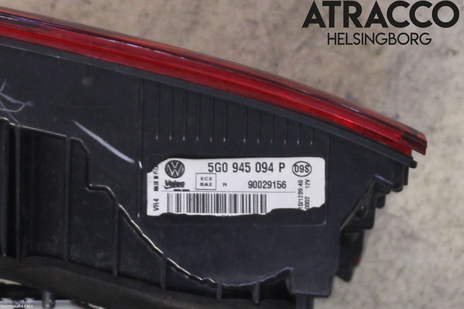 Volkswagen VW GOLF / E-GOLF VII 13-20 Baklykt Høyre  På Luke(Indre)