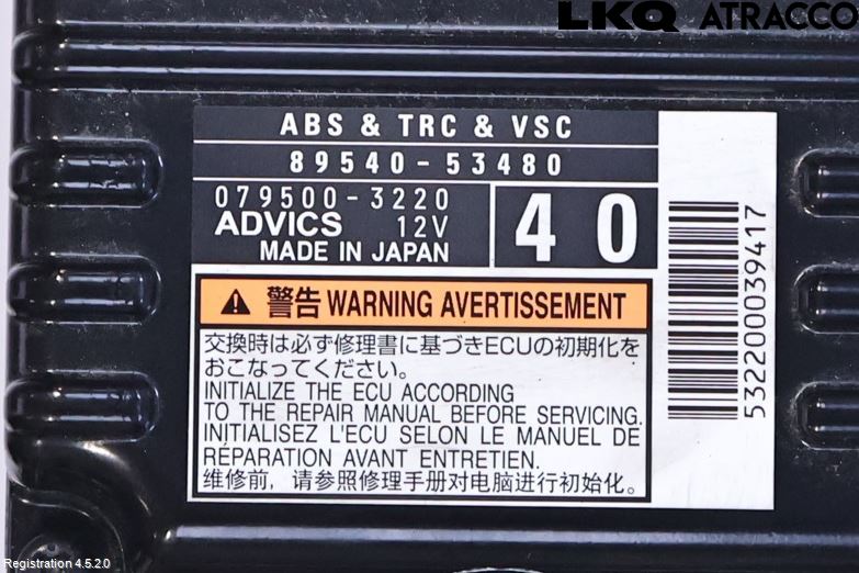 Lexus IS 250/350 14-20 Styreenhet Abs