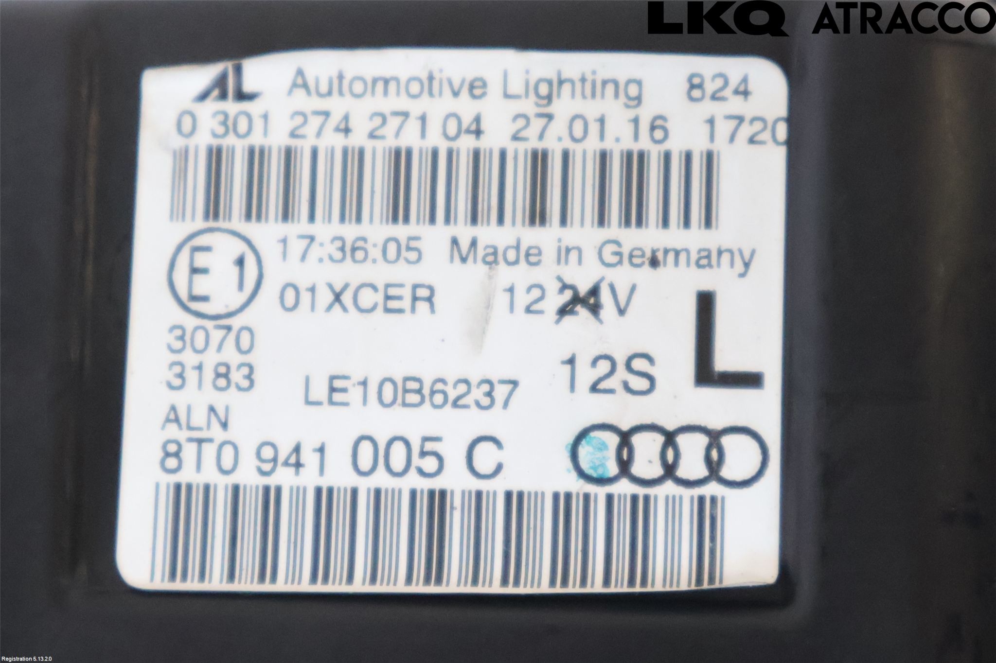 Audi A5 07-16 Frontlykt Venstre