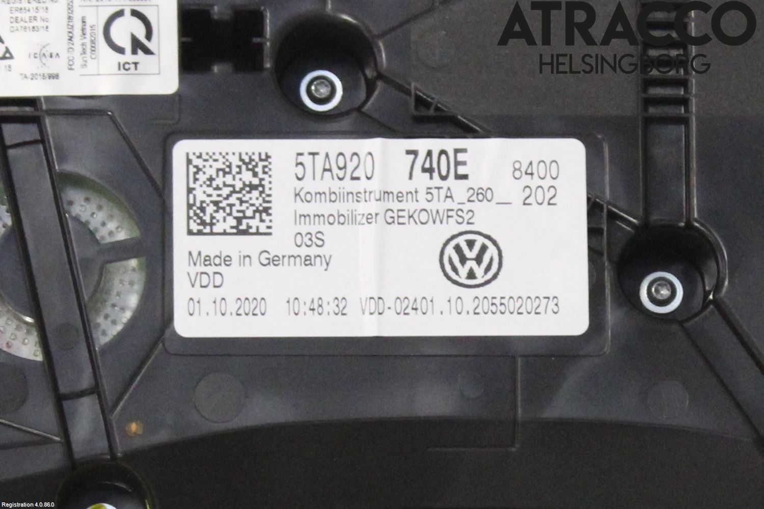 Volkswagen VW TOURAN 16- Instr Kombinert