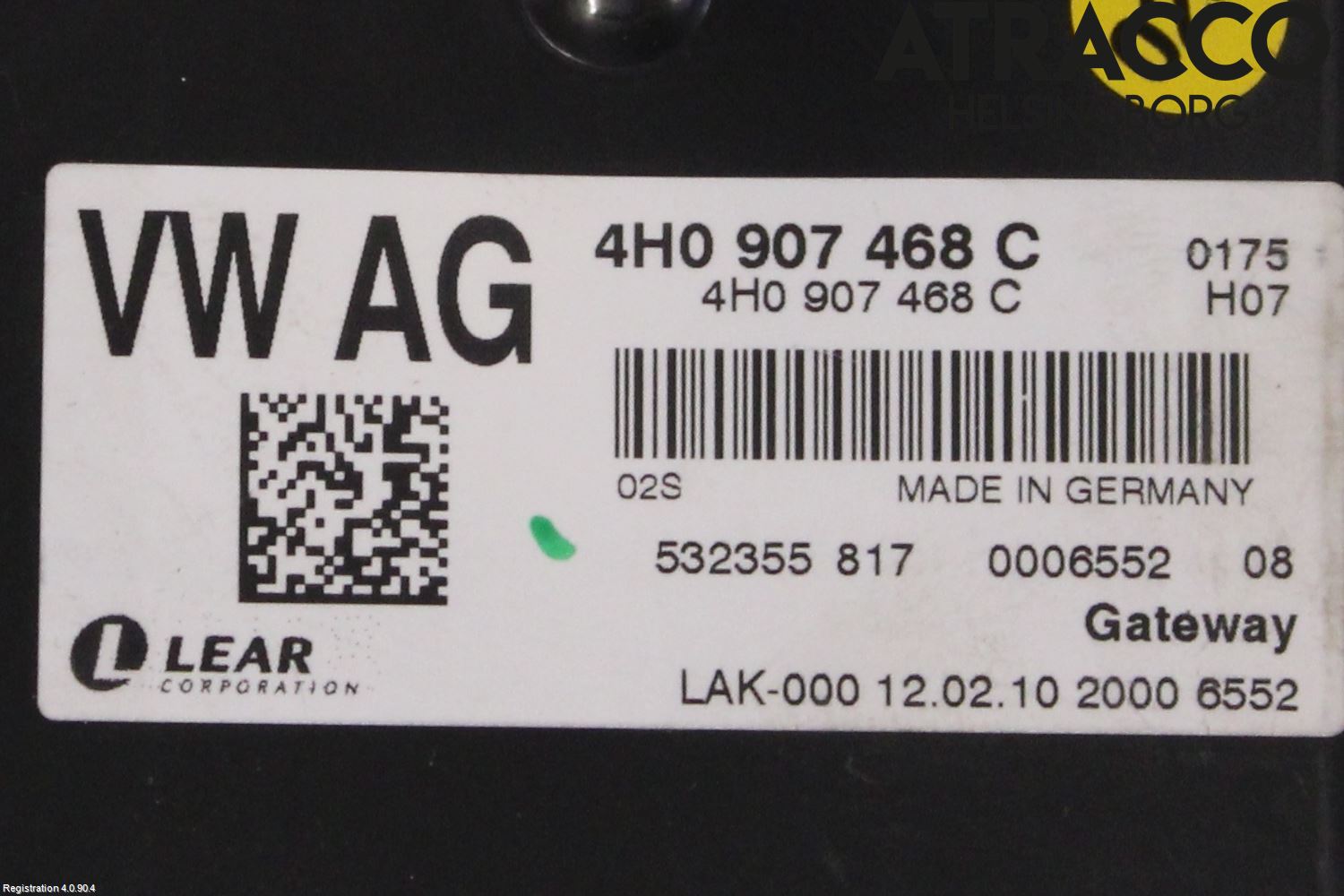 Audi A8/S8 4H 10-17 Styreenhet Øvrig