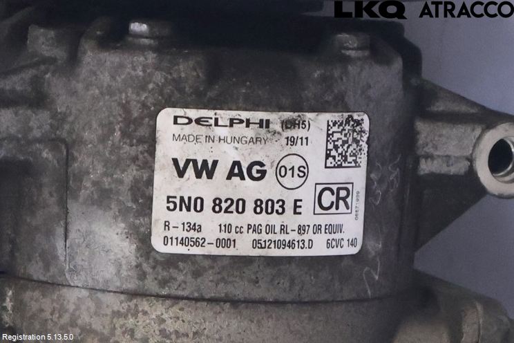 Volkswagen VW PASSAT 11-14 Varme Ac Kompressor