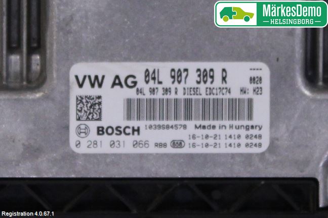 Audi A3/S3 8V 13-20 Styreenhet Dieselpumpe